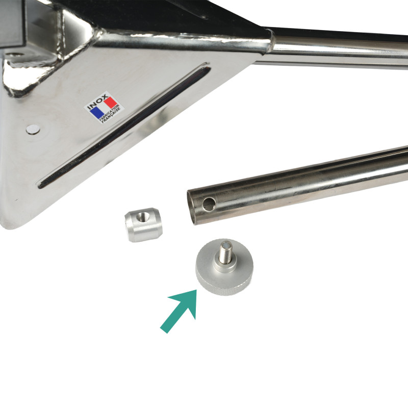 MOLETTE ALU GRISE CARPO M8 X 20MM