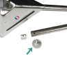 MOLETTE ALU GRISE CARPO M8 X 20MM