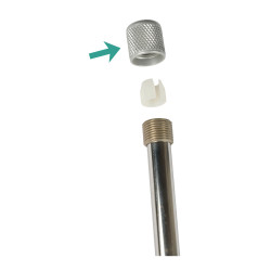 Écrou alu moleté Ø14 mm Carp’O | Serrage pince buzz bar rod pod