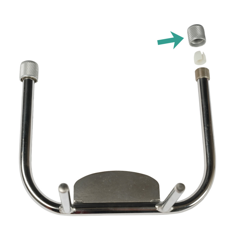 Écrou alu moleté Ø14 mm Carp’O | Serrage pince buzz bar rod pod