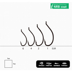 Hameçon Carpe Hayabusa W-1 Taille 1 Noir NRB | Sachet de 10