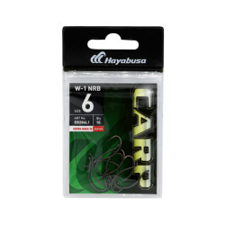 Hameçon Carpe Hayabusa W-1 Taille 2 Noir NRB | Sachet de 10
