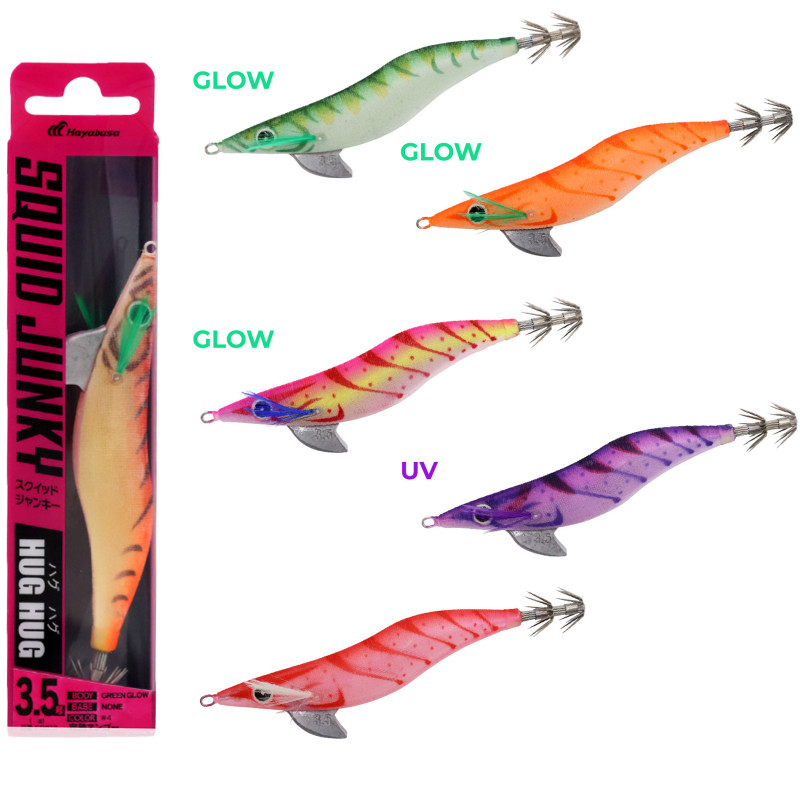 Turlutte Hayabusa Squid Junky Hug Hug 3.0 col 12 UV Cosmos