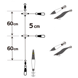 BAS DE LIGNE TURLUTTE DOUBLE SR435