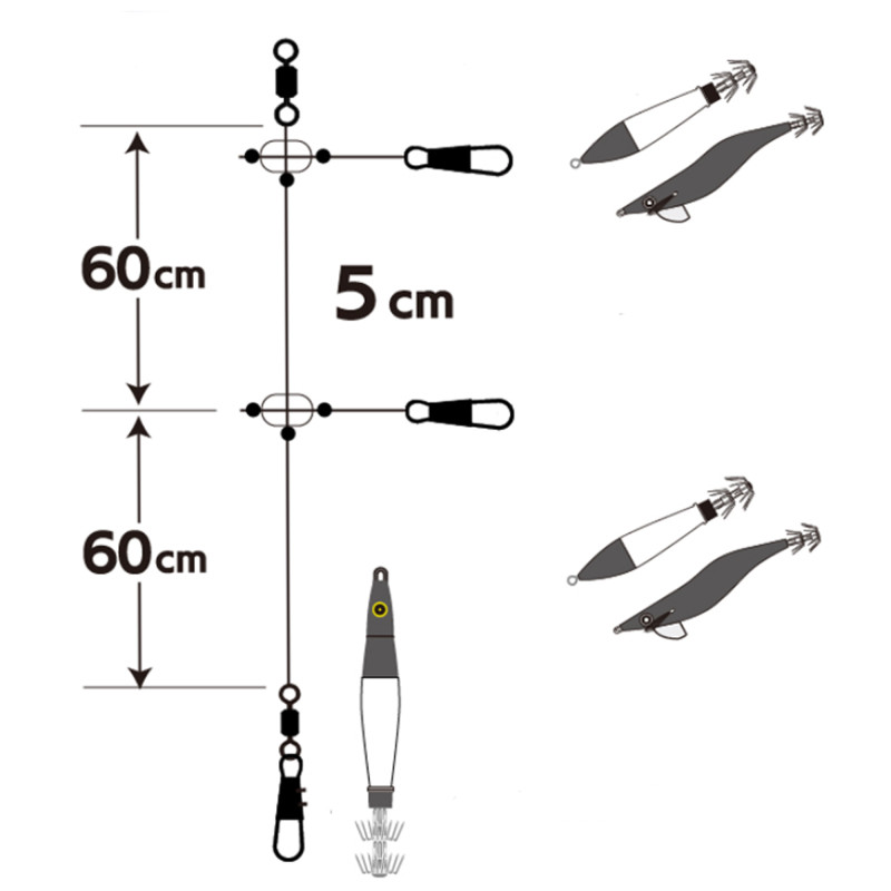 BAS DE LIGNE TURLUTTE DOUBLE SR435