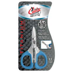 CISEAUX À TRESSE LAMES DENTÉES 4 CM