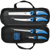 KIT 4 COUTEAUX + 1 AFFÛTEUR + SAC