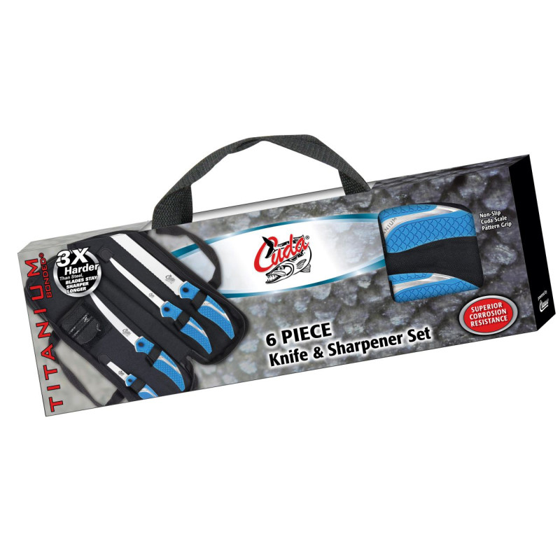 KIT 4 COUTEAUX + 1 AFFÛTEUR + SAC