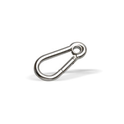 MOUSQUETON POMPIER INOX ŒIL