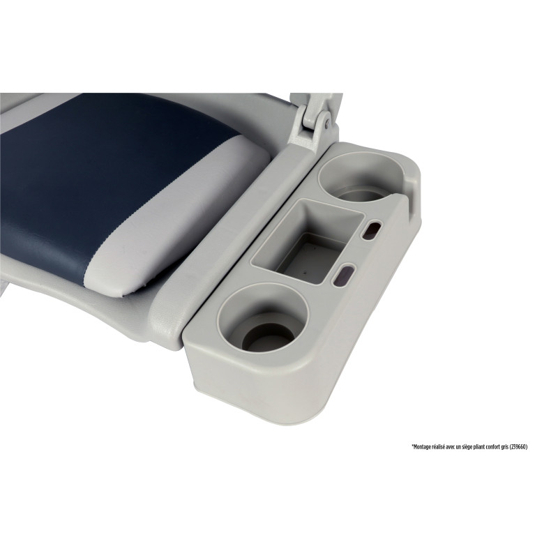 DESSERTE PVC GRISE POUR SIEGE