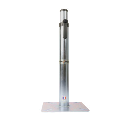 PIED SIEGE TELES. ACIER B/CARREE