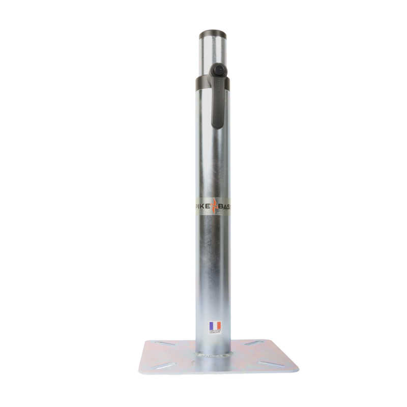 PIED SIEGE TELES. ACIER B/CARREE