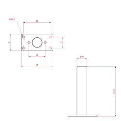 SUPPORT FIXATION ALU PSA