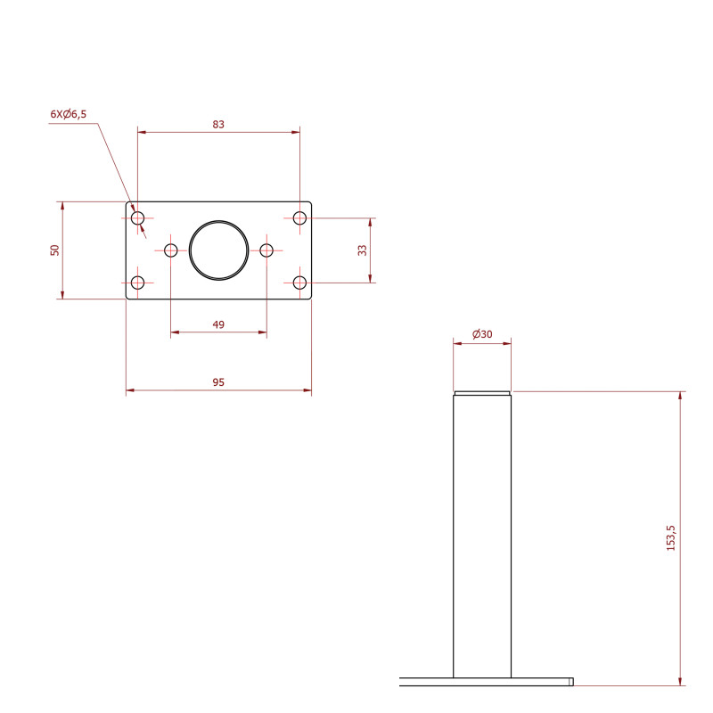SUPPORT FIXATION ALU PSA