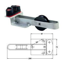 SUPPORT POULIE DROIT COURT + TAQUET