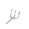 GRIFFE INOX A COQUILLAGES 3 DENTS