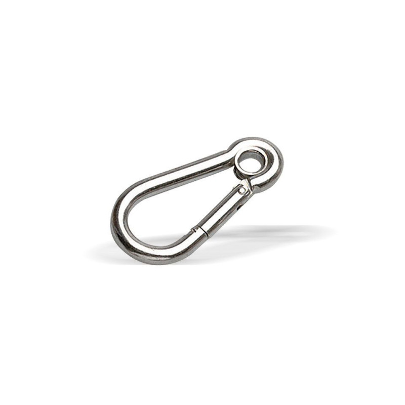 MOUSQUETON POMPIER INOX ŒIL